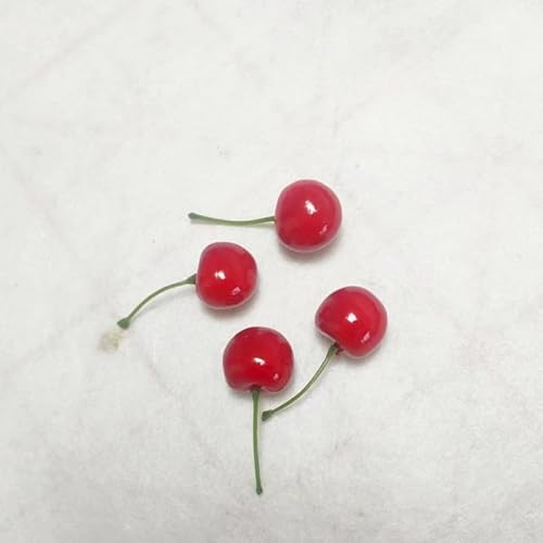 JinweiS Künstliche Früchte, Set aus Schaumstoff-Früchten für Dekoration, dekoratives Obst für Zuhause, Party, Vasenfüller, Fotografie-Requisiten (rote Kirsche, 200 Stück) von JinweiS