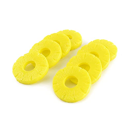 JinweiS Künstliche Früchte-Set, Kunststoffobst für Dekoration, dekoratives Obst für Zuhause, Party, Vasenfüller, Fotografie-Requisiten (Ananasscheiben, 20 Stück) von JinweiS