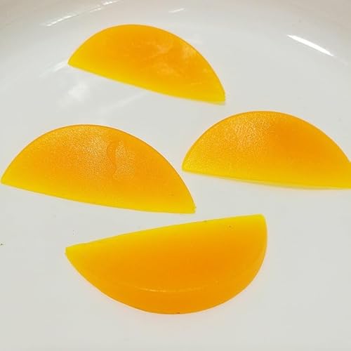 JinweiS Künstliche Früchte-Set, Kunststoffobst für Dekoration, dekoratives Obst für Zuhause, Party, Vasenfüller, Fotografie-Requisiten (gelbe Pfirsichscheibe, 5 Stück) von JinweiS