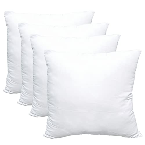 JinweiS Luxus Set 4 Einsätze für Dekokissen Hypoallergen, ultramatisch Polyester Microfaser Durable Sofakissen Füllstoff 45 x 45 cm von JinweiS