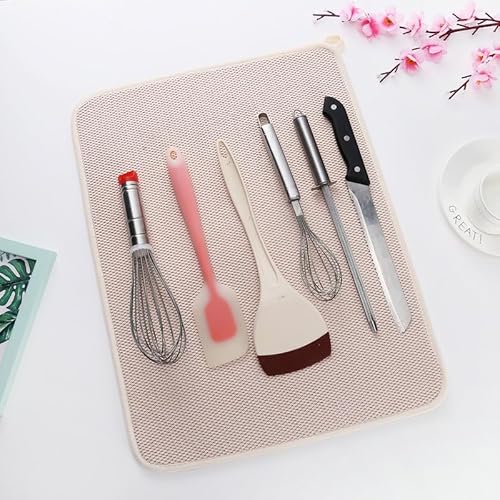 JinweiS Mikrofaser-Abtropfmatte, ultra-saugfähig, für Küchentheke, 37,8 x 49,8 cm, Beige, 2 Stück JinweiS Mikrofaser-Abtropfmatte, ultra-saugfähig, für Küchentheke, 37,8 x 49,8 cm, Beige, 2 Stück von JinweiS