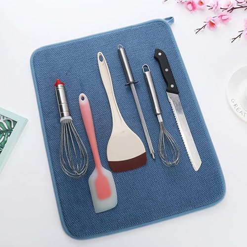 JinweiS Mikrofaser-Abtropfmatte, ultra-saugfähige Abtropfmatte für Küchentheke, 30 x 40 cm, Blau, 2 Stück JinweiS Mikrofaser-Abtropfmatte, ultra-saugfähige Abtropfmatte für Küchentheke, 30 x 40 cm, Blau, 2 Stück von JinweiS