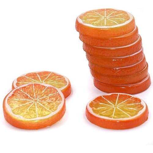 JinweiS Mini-Obst-Zitronenscheiben, künstliche Kunststoff-Obst-Modell-Dekorationen für Hochzeits-Ornamente, Urlaubsdekoration, Fotografie-Requisiten, Korb-Display, gefüllte Früchte, Orange, 20 Stück JinweiS Mini-Obst-Zitronenscheiben, künstliche Kunststoff-Obst-Modell-Dekorationen für Hochzeits-Ornamente, Urlaubsdekoration, Fotografie-Requisiten, Korb-Display, gefüllte Früchte, Orange, 20 Stück von JinweiS