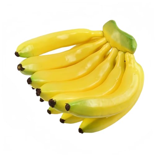 JinweiS Realistische realistische künstliche Bananenstrauß simulierte Obstdekoration gefälschte Lebensmittel Modell Display Fotografie Requisiten Küche Hochzeit Home Party Dekoration - 11 Köpfe von JinweiS