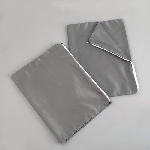 JinweiS Staubdichte, auslaufsichere, verschlüsselte und verdickte Kissenbezüge, leicht, luxuriös, ausgewählter Stoff, schützt Ihren süßen Traum, 30 x 50 cm, Grau, 2 Stück von JinweiS