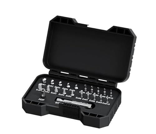 Beschädigte Schraubenausdreher-Set:22 Stück Titan Broken Bolt Extractor Kit - Easy Out Stripped Screw Extractor Kit zum einfachen Entfernen von rostigen & gebrochenen Hardware von Jinyi