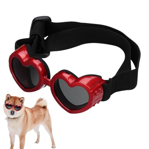 Haustier-Herz-Brille, Welpen-Brille, niedliche Hundetöne, verstellbarer Anti-Rutsch-Riemen, Sonnenschutz, für den Außenbereich, für kleine Hunde, Wandern, Auto, Fahrzeug, Strand Haustier-Herz-Brille, Welpen-Brille, niedliche Hundetöne, verstellbarer Anti-Rutsch-Riemen, Sonnenschutz, für den Außenbereich, für kleine Hunde, Wandern, Auto, Fahrzeug, Strand von Jinyilwn