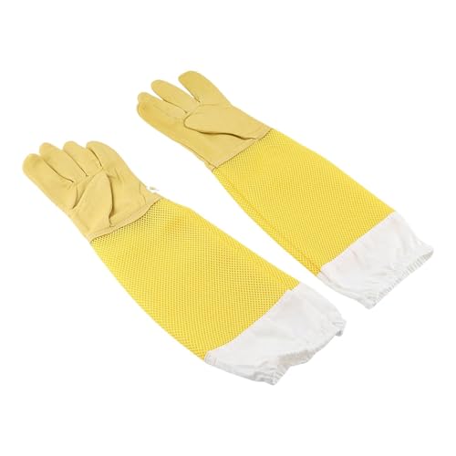 [Jinyilwn] Bienenstichhandschuhe – Elastische Handgelenkhandschuhe, Langarm-Handschuhe, waschbare Schutzhandschuhe, atmungsaktive Hülse Imkerhandschuhe, Schutzhandschuhe von Jinyilwn