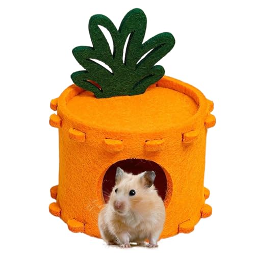 Jinyilwn Hamsterbett aus Filz, Hamster-Filz-Schlafsack, weicher Ananas-Filz, Hamsterhaus, Hamsterbett, niedliches Tunnelschlafnest, Hamsterzubehör für Hamsterhaus, Chinchilla und Meerschweinchen Jinyilwn Hamsterbett aus Filz, Hamster-Filz-Schlafsack, weicher Ananas-Filz, Hamsterhaus, Hamsterbett, niedliches Tunnelschlafnest, Hamsterzubehör für Hamsterhaus, Chinchilla und Meerschweinchen von Jinyilwn