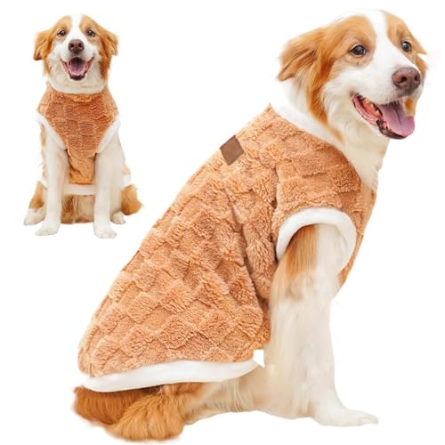 Jinyilwn Mittelgroßer Hundepullover, Winterjacke für Hunde, Plüsch-Wintermantel, dicke Thermokleidung, Katzenmantel, Schlafanzug für große Hunde, kalte Herbst-Wintersaison Jinyilwn Mittelgroßer Hundepullover, Winterjacke für Hunde, Plüsch-Wintermantel, dicke Thermokleidung, Katzenmantel, Schlafanzug für große Hunde, kalte Herbst-Wintersaison von Jinyilwn