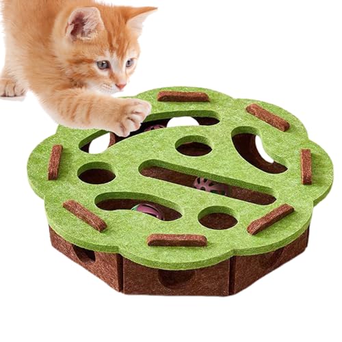 Jinyilwn Puzzle-Spielzeug für Katzen, stimulierendes Katzenspielzeug Puzzle-Kratzer | Labyrinth-Spielbox mit Glocke für Kätzchen-Übung, Stressabbau, Intelligenzstimulation, Krallenspiel Jinyilwn Puzzle-Spielzeug für Katzen, stimulierendes Katzenspielzeug Puzzle-Kratzer | Labyrinth-Spielbox mit Glocke für Kätzchen-Übung, Stressabbau, Intelligenzstimulation, Krallenspiel von Jinyilwn