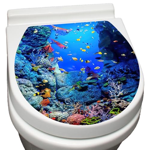 Jinyilwn WC-Sitz-Deckelaufkleber, WC-Aufkleber – Vista-Druck, Meeresmotiv, WC-Aufkleber und Wandbild, Badezimmer-Aufkleber für glatte Oberfläche, leicht zu pflegen Jinyilwn WC-Sitz-Deckelaufkleber, WC-Aufkleber – Vista-Druck, Meeresmotiv, WC-Aufkleber und Wandbild, Badezimmer-Aufkleber für glatte Oberfläche, leicht zu pflegen von Jinyilwn
