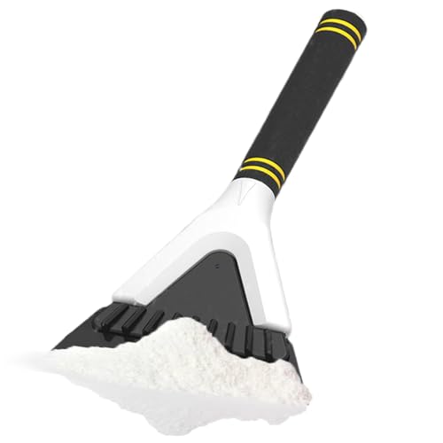 Kleine Schneeschaufel Auto Schneeschaufel Ergonomischer Rutschfester Schaber für Auto Windschutzscheibe Multifunktions Schneeräumwerkzeug Winter von Jinyilwn