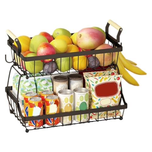Küchen-Obstregal, Küchentheke, Obsthalter, Küchenobstregal, Metall-Arbeitsplatte, Obstkorb, Aufbewahrungsregal, Multifu, abnehmbarer Organizer, mehrstöckige Küchenutensilien Küchen-Obstregal, Küchentheke, Obsthalter, Küchenobstregal, Metall-Arbeitsplatte, Obstkorb, Aufbewahrungsregal, Multifu, abnehmbarer Organizer, mehrstöckige Küchenutensilien von Jinyilwn
