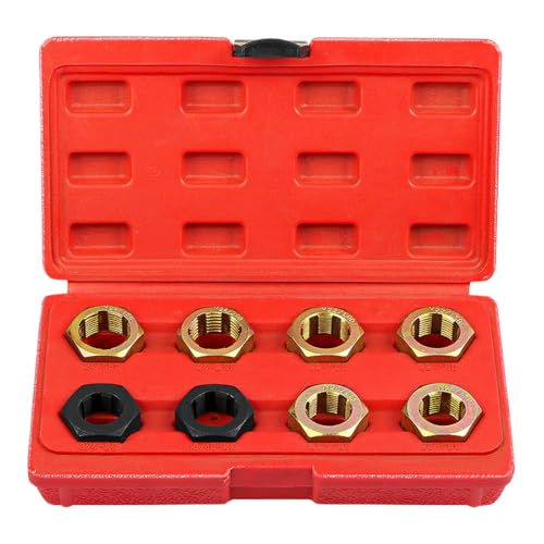 Metrisches Gewindereparatur-Set – HEX Gewindeschneider-Set mit 8 Stück, Gewindeschneider- und Lespread-Werkzeuge, metrischer Gewinde-Restaurator für Schrauben, Muttern, Schrauben, Garagenreparatur-Set von Jinyilwn