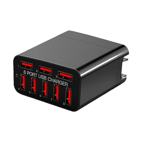 USB-Ladestation, USB-Ladehub | USB Smart Charging Hub mit 8 Anschlüssen für mehrere Geräte - Tragbares Multifunktionsladegerät, 40W Effizienter Ladeadapter für Handys, Pads, Tablets USB-Ladestation, USB-Ladehub | USB Smart Charging Hub mit 8 Anschlüssen für mehrere Geräte - Tragbares Multifunktionsladegerät, 40W Effizienter Ladeadapter für Handys, Pads, Tablets von Jinyilwn