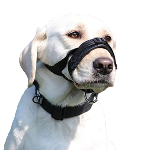 Weicher Maulkorb für Hunde, bellender Maulkorb – dicker, verstellbarer Hunde-Mundschutz, großer Maulkorb, bellsicher, Hundehalsbandzubehör Weicher Maulkorb für Hunde, bellender Maulkorb – dicker, verstellbarer Hunde-Mundschutz, großer Maulkorb, bellsicher, Hundehalsbandzubehör von Jinyilwn
