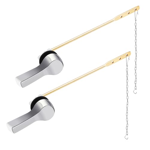 2PCS Metall Toiletten griff Ersatz, Vorder halterung Toiletten griff, Toiletten spül griff, Toiletten griff Ersatz kit, Messing Toiletten tank Hebel Toiletten zubehör von Jinzhenhong
