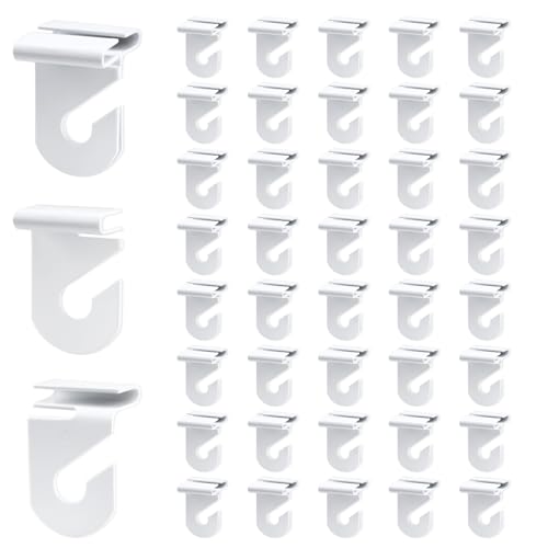 Jinzhenhong 40 Paar Aluminiumhaken zum Aufhängen, weiße Haken, Metallhaken, Deckenhaken, Haken zum Aufhängen von Pflanzen, Haken zum Aufhängen von Lichtern (40) von Jinzhenhong