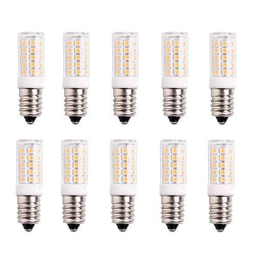 E14 LED Birne Warmweiß Birne, 5W 3000K LED Lampe 550LM, Glühbirne E14 ersetzt 50W Halogenlampen, Kein Flackern Kühlschranklampe Nicht Dimmbar, Led Mais Birne für Dunstabzugshaube Wandlampen, 10 Stück von Jiotouhu