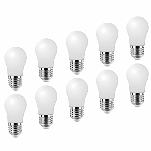 Jiotouhu E27 LED Lampe 3W Glühbirne,A50 Leuchtmittel LED,6500K kaltweiss LED Bulb,300LM,30W Glühlampe ersetzt,230° Abstrahlwinkel,E27 Led Birne, Nicht Dimmbar,10er Pack von Jiotouhu