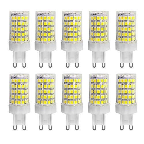 LED-Leuchtmittel G9, 10 W G9 LED Lampen (entspricht 100 W Halogenlampen), G9 LED Leuchtmittel kaltweiß 6000 K, ohne Flackern, 360 Grad Winkel, AC 220 – 240 V, 10 Stück von Jiotouhu