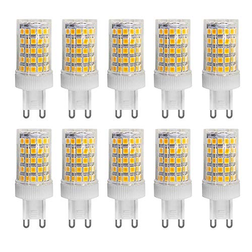 Jiotouhu LED-Leuchtmittel G9, 10 W, G9, entspricht 100 W Halogenlampen, G9 LED-Leuchtmittel, Warmweiß 3000 K, kein Flackern, 360 Grad Winkel, AC 220 – 240 V, 10 Stück von Jiotouhu