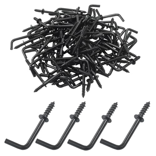 Jiozermi 100 Stück 1,9 cm kleine L-Haken zum Aufhängen, schwarze L-förmige Nägel, rechtwinklige Schraube, 7 Formen, 90 Grad L-gebogener Haken, selbstschneidende Schraubhaken zum Aufhängen Jiozermi 100 Stück 1,9 cm kleine L-Haken zum Aufhängen, schwarze L-förmige Nägel, rechtwinklige Schraube, 7 Formen, 90 Grad L-gebogener Haken, selbstschneidende Schraubhaken zum Aufhängen von Jiozermi