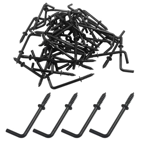 Jiozermi 50 Stück 3,8 cm L-Haken zum Aufhängen, schwarze L-förmige Nägel, rechtwinklige Schraube, 7 Formen, 90 Grad L-gebogener Haken, selbstschneidende Schraubhaken zum Aufhängen Jiozermi 50 Stück 3,8 cm L-Haken zum Aufhängen, schwarze L-förmige Nägel, rechtwinklige Schraube, 7 Formen, 90 Grad L-gebogener Haken, selbstschneidende Schraubhaken zum Aufhängen von Jiozermi