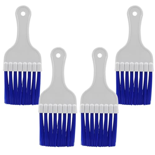Jiozermi Reinigungsbürste für Klimaanlage, Kondensator, Spulen-Reinigungsbürste, HVAC, Kühlschrank, Spule, Reinigungsbürste, Blau, 4 Packungen von Jiozermi