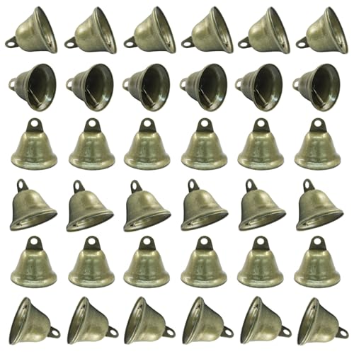 Jiozermi Samll Klingelglocken, Messingglocken, Kuhglocken für Heimwerker, Basteln, Weihnachtsbaum, Hochzeit, Dekoration, Hundetöpfchentraining, Haustier-Windspiel, 50 Stück Jiozermi Samll Klingelglocken, Messingglocken, Kuhglocken für Heimwerker, Basteln, Weihnachtsbaum, Hochzeit, Dekoration, Hundetöpfchentraining, Haustier-Windspiel, 50 Stück von Jiozermi