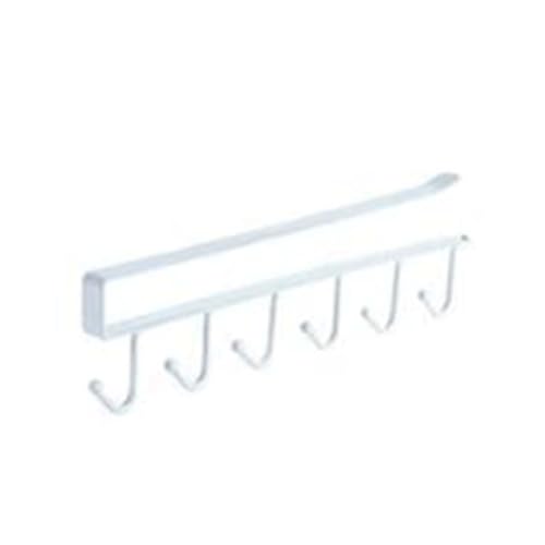 Up Cabinet Space with The Under The Shelf Use Holder Store Up to 6 of Your Kitchen Cookware in Style.Stick On Hooks (White, One Size) von Jipersuo