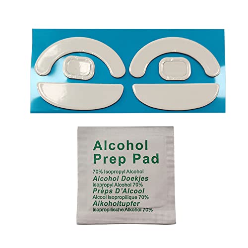 Jiqoe 2 Sets Gaming Mouse Skates Mouse Glides Feet Mousepad Weiß von Jiqoe