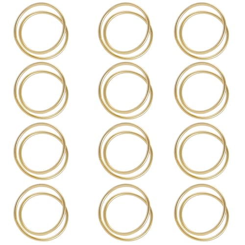 Elegante Serviettenringe, Serviettenschnallen, Doppelkreise, Serviettenringe, Halter, Hochzeitsdekoration, einfache Serviettenschnallen, 12 Stück Elegante Serviettenringe, Serviettenschnallen, Doppelkreise, Serviettenringe, Halter, Hochzeitsdekoration, einfache Serviettenschnallen, 12 Stück von Jiqoe