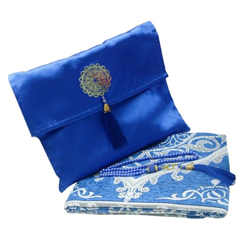 Jiqoe Bayram Gebetsteppich, mit Perlen und Aufbewahrungstasche, geeignet für Damen und Herren, in schöner Farbe Jiqoe Bayram Gebetsteppich, mit Perlen und Aufbewahrungstasche, geeignet für Damen und Herren, in schöner Farbe von Jiqoe