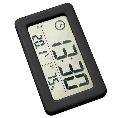 Jiqoe Elektronische Uhr mit großem LCD-Display und genauer Temperatur-Feuchtigkeitsmessung von Jiqoe