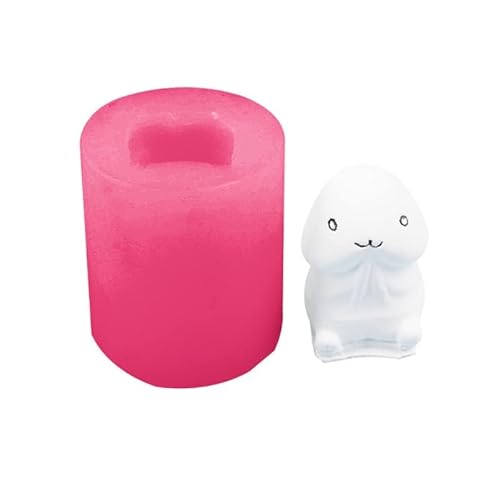 Jiqoe Lustige Penis-förmige Epoxidharzform, antihaftbeschichtete Duftkerzen-Silikonform, DIY-Gipsbasteltisch-Ornament-Werkzeug von Jiqoe