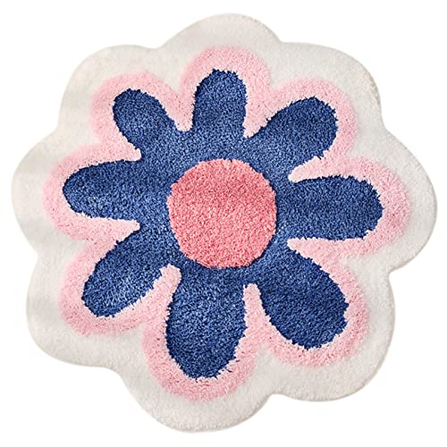 Jiqoe Plüsch-Fußmatte in Blumenform, bunt, rutschfest, saugfähig, Badteppich-Pad Jiqoe Plüsch-Fußmatte in Blumenform, bunt, rutschfest, saugfähig, Badteppich-Pad von Jiqoe