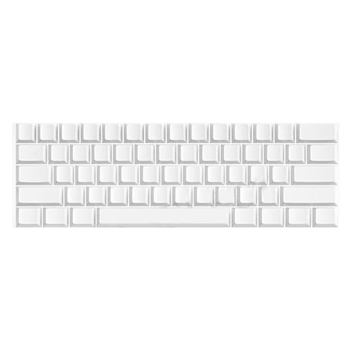 Minimalistische weiße Blanked-Tastenkappen mit 61 Tasten, originale Höhe, Tastenkappen-Set für mechanische Tastaturen für Büro und Gaming Minimalistische weiße Blanked-Tastenkappen mit 61 Tasten, originale Höhe, Tastenkappen-Set für mechanische Tastaturen für Büro und Gaming von Jiqoe