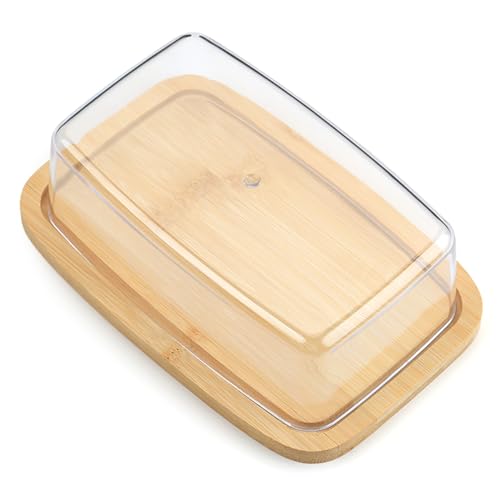 Praktische Butterdose, elegantes Butter-Serviertablett mit Deckel, rechteckiger Butterhalter, Behälter, praktisches Küchenzubehör von Jiqoe
