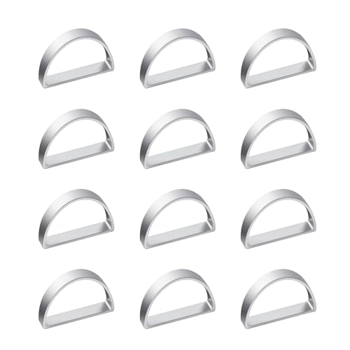 Serviettenschnalle, Metall, halbrund, schlicht, elegant, Serviettenschnalle, Zuhause, Abendessen, Tischdekoration, für Weihnachten, Hochzeiten, Partys, 12 Stück von Jiqoe