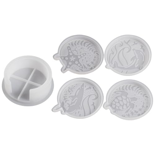 Silikonharzformen Tassenmatten Runde Form Cup Pad Formen Silikon Textur Harz Untersetzer Formen für Cup Pad von Jiqoe