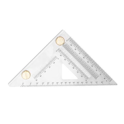 Stahlquadrat-Lineal Multifunktions-Zeichenwerkzeug Tischlermessgerät Gebäude-Layout-Werkzeug für genaue Linienzeichnung von Jiqoe