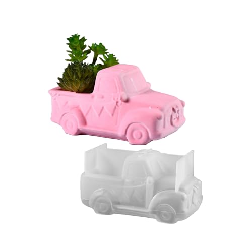Vielseitige Silikonform im Retro-Auto-Design, stabile Silikonform für Sukkulenten-Blumentöpfe für Kunst- und Gartenprojekte von Jiqoe