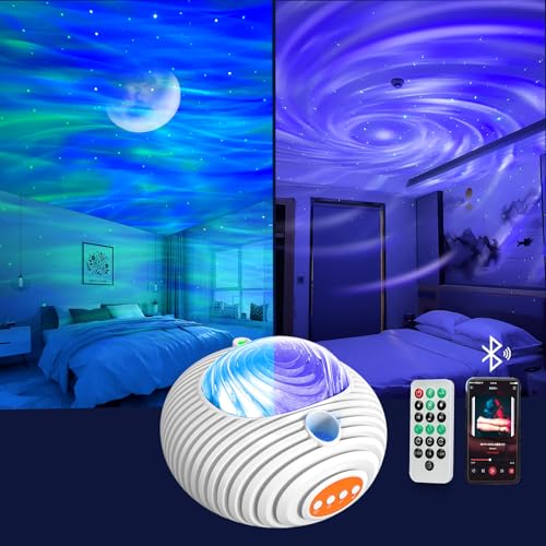Jirmerp Sternenhimmel Projektor,Doppelter Effekt Sternenprojektor Aurora und Die Milchstraße mit Bluetooth Lautsprecher Sternenhimmel Projektor Kinder Erwachsene mit Timer/Remote Jirmerp Sternenhimmel Projektor,Doppelter Effekt Sternenprojektor Aurora und Die Milchstraße mit Bluetooth Lautsprecher Sternenhimmel Projektor Kinder Erwachsene mit Timer/Remote von Jirmerp