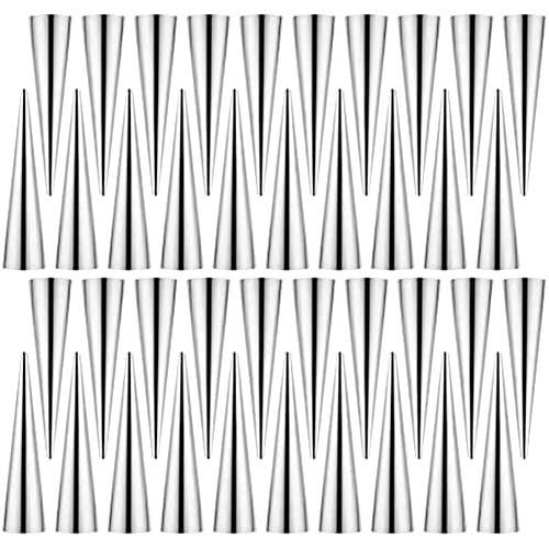 Jisapmzu 40 STÜCKE SahnehöRnchenformen, Cannoli-RöHrchen Aus Edelstahl, SahnehöRnchenformen SahnehöRnchen Metallkegel für SahnebröTchen Jisapmzu 40 STÜCKE SahnehöRnchenformen, Cannoli-RöHrchen Aus Edelstahl, SahnehöRnchenformen SahnehöRnchen Metallkegel für SahnebröTchen von Jisapmzu