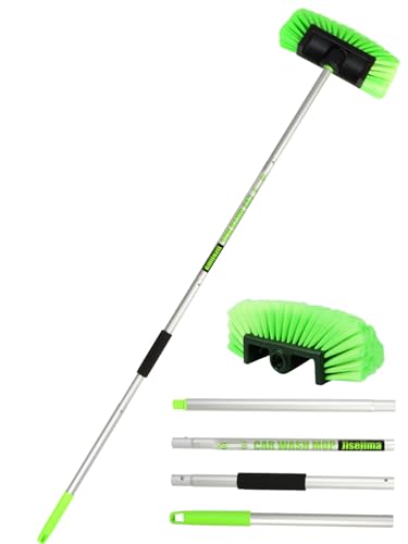 Five-Sided PBT Car Wash Brush Fünfseitige Autowaschbürste 60” 151cm mit Ausziehbarem Langem Griff PBT weiche Borsten Scheuer für den Außenbereich Innenbereich von Auto SUV LKWs Caravan Booten Reifen von Jisejima