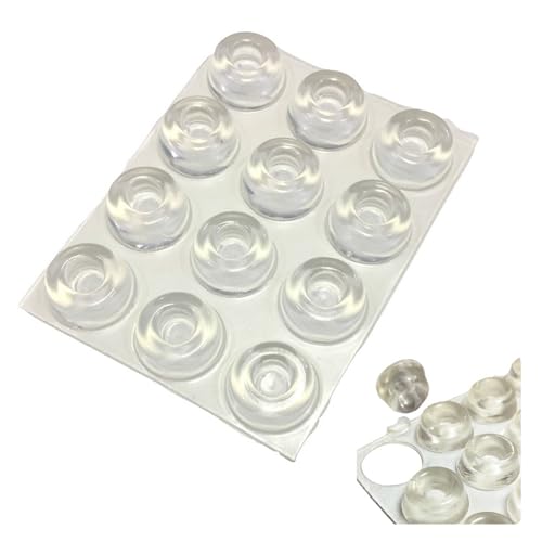 12 Stück Selbstklebende Gummifüße Gummipuffer Transparente, Jisrcha Wandpuffer Elastische Türanschlag, Leiser Wandschutz für Türgriff für Alle Arten von wandpuffer Küchenmöbelschutz Schallabsorption von Jisrcha
