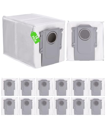 14 Stück Staubbeutel für Roborock Q Revo/Qrevo S/Qrevo Pro/Qrevo MaxV/Qrevo Slim/Qrevo master/Qrevo Curv Roboter,Ersatzbeutel Zubehörset Staubsaugerbeutel, Großer Kapazität Saugroboter Staubbeutel von Jissta