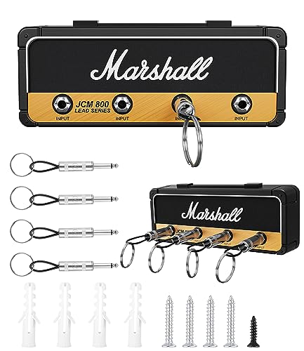 Marshall Schlüsselhalter Schlüsselbrett Wandmontage,JCM800 Schlüsselkasten Vintage Gitarre Schlüsselkette Klinkenhalter,4 schlüsselbrett schwarz,Ein Geschenk für Musikliebhaber von Jissta